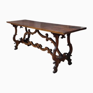 Fratino Table with Lyre-Shaped Legs