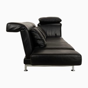 Moule 3-Sitzer Sofa aus schwarzem Leder von Brühl