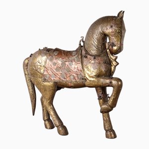 Horse Sculpture, Wood, Brass and Copper Sheet Metal
