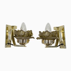 Art Nouveau Wall Lamps, 1910s, Set of 2