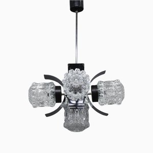 Glass Chandelier, Czechoslovakia, 1970s