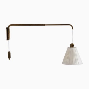 Mid-Century Scandinavian Brass Wall Lamp, 1940s