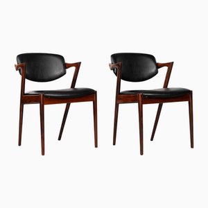 Set of Danish Rosewood Z-Chairs by Kai Kristiansen, 1960s