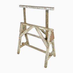 Trestles in Patinated Solid Wood and Copper, Set of 2