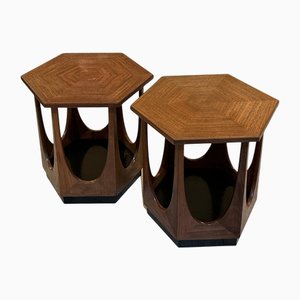 Hexagonal Side Tables attributed to Victor Wilkins for G-Plan, 1960s, Set of 2