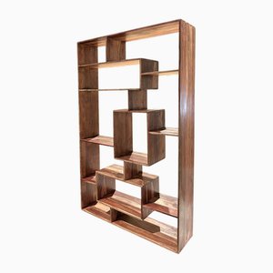 Bibliothèque ou Paravent Autoportant en Bois d'Olivier