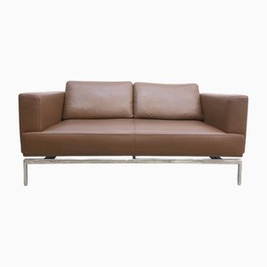 Easy 2-Seater Sofa in Brown Leather from FSM