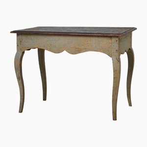 Antique Rococo Table in Pine with Original Paint, Sweden, 1770s