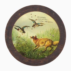 Vintage Honor Target with Fox and Ducks, 1930s