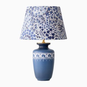 Lotus Gouda Tischlampe von Amitabha Studio mit Liberty London Shade, 1970er