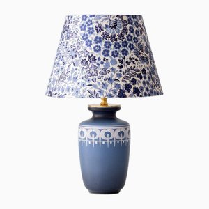 Flora Gouda Table Lamp by Amitabha Studio with Lampshade from Liberty London, 1977