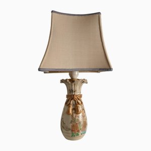 Meiji Kyoto Satsuma Vase Table Lamp, Japan, 1880s