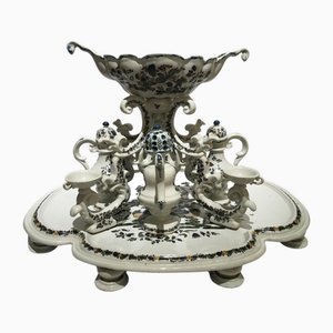 White Majolica Center Piece by Pasquale Antonibon, Italy, Mid-18th Century