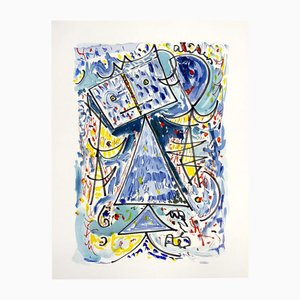 Egill Jacobsen, Mask Figure, 1890s, Lithograph