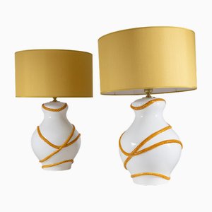Tischlampen aus Keramik, 1970er, 2er Set