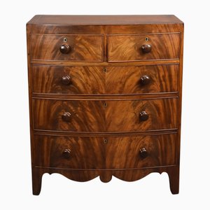 Victorian Bowfront Chest Drawers in Mahogany, 1890