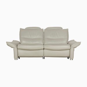 2-Seater Sofa in Grey Leather from Hukla