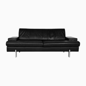 AK 644 3-Seater Sofa in Black Leather from Rolf Benz