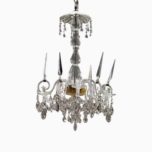 Venetian Blown Glass Candle Chandelier