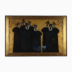 José Ciuha, Figures, Painting Under Glass