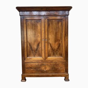 Louis Philippe Wardrobe in Walnut and Veneer