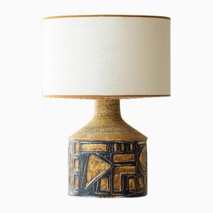 Grey and Brown Ceramic Table Lamp from Søholm, Denmark 1960s