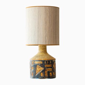 Grey and Brown Ceramic Table Lamp from Søholm, Denmark, 1960s