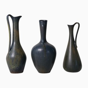 Vases en Céramique par Gunnar Nylund pour Rörstrand, Suède, 1950s, Set de 3