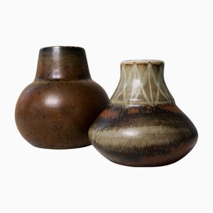 Schwedische Keramikvasen von Carl Harry Stålhane für Rörstrand, 1950, 2er Set