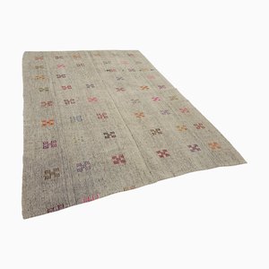 Tapis Kilim Vintage Tissé Plat, Turquie