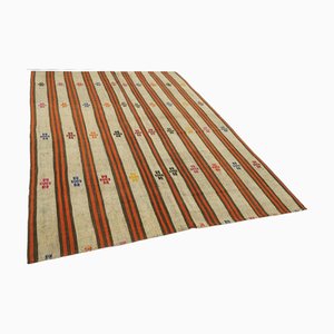 Tapis Kilim Vintage Tissé Plat, Turquie