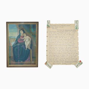 R. Russell, La Madonna col Bambino, 1965, Dipinto ad olio