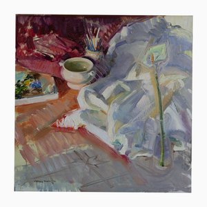 After Carmen Roger, Still Life with Cup and Brush Jar, Painting