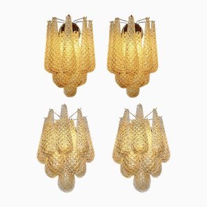Vintage Italian Wall Sconces in Murano, 1990s, Set of 4