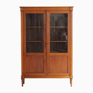 Antike Vitrine aus Glas & Kirschholz, 1900