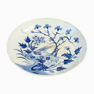 Piatto in ceramica blu e bianco Celadon cinese