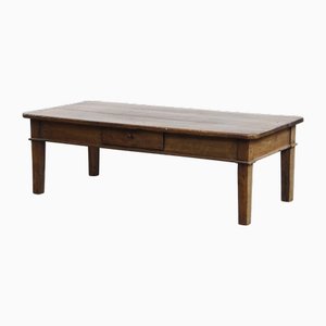 Antique Coffee Table with Drawer and Details