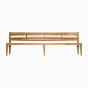 Large Ash Wood Bench, 1960s