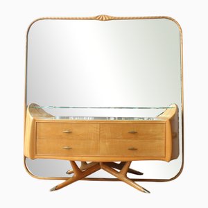Chest of Drawers with Mirror by Osvaldo Borsani, Italy, 1940s
