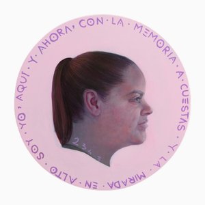 Natasha Lelenco, moneda # 262, década de 2020, acrílico sobre panel de madera