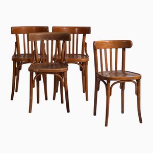 Vintage Viennese Style Bistro Chairs, 1920, Set of 4