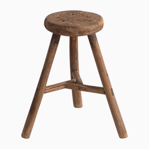 Antiker handgefertigter Hocker, 1900