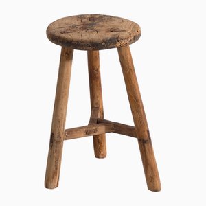 Antique Wood Stool, 1900