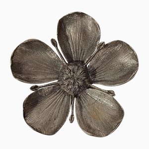 Silver-Plated Flower-Shaped Cocktail Ashtray with Removable Petals from Gucci, 1970s