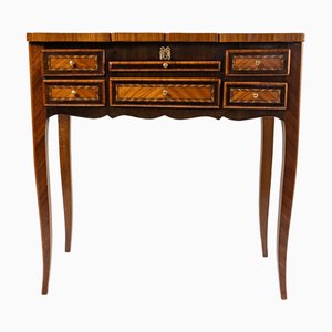 Coiffeuse Louis XV en Placage de Bois, 19ème Siècle
