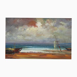 Stanislavs Kreics, The Storm Has Passed, 1978, Öl auf Karton