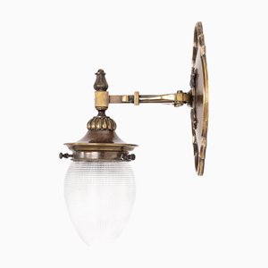 Pinecone Wandlampe aus Messing von GEC / Holophane, 1920er