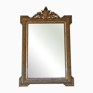 Specchio da parete grande antico dorato, fine XIX secolo
