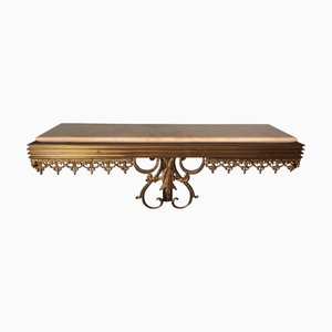 Louis XVI Italian Wall-Mounted Console with Marble Top, 1930s