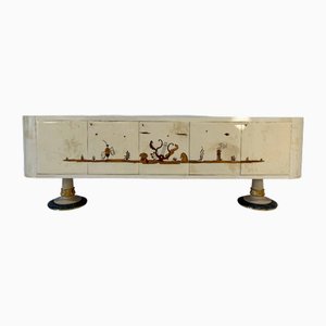 Italian Art Deco Inlaid Sideboard by Vittorio Dassi and Anzani, 1950s